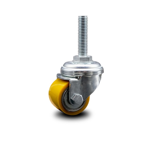 Low Profile Polyurethane 35mm Wheel 10mm Threaded Stem Caster